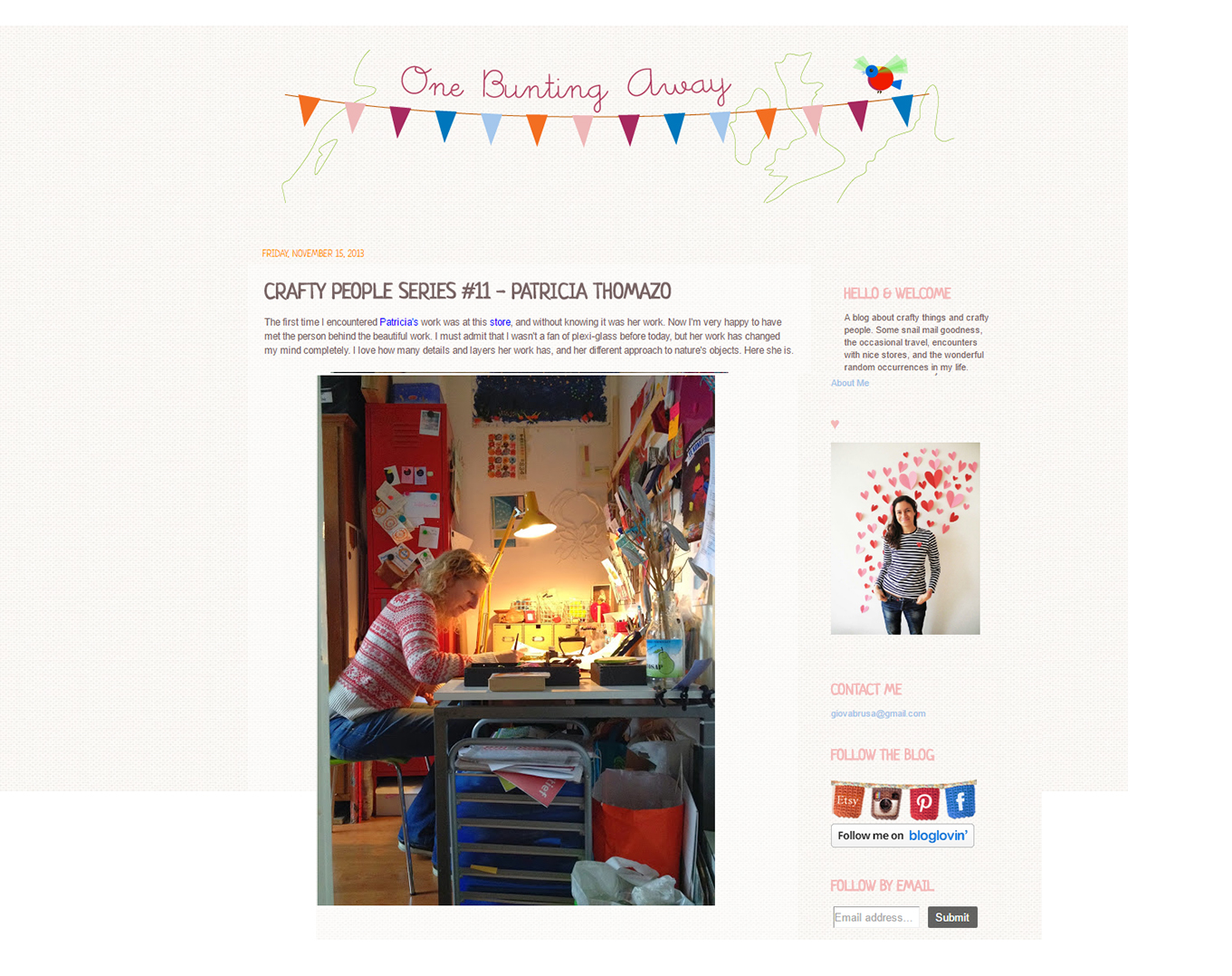pop-a-porter's interview on the one bunting away blog