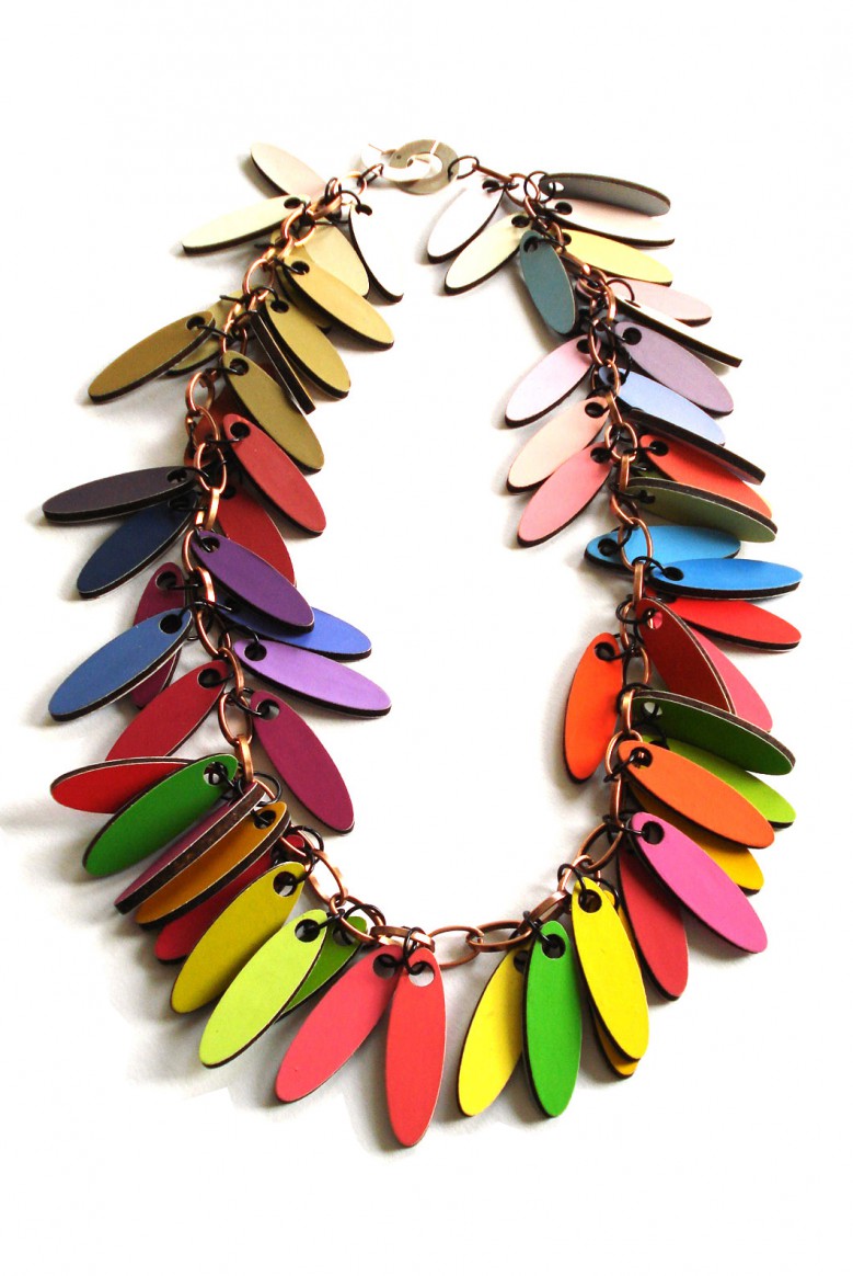 multicolored necklace by pop-a-porter