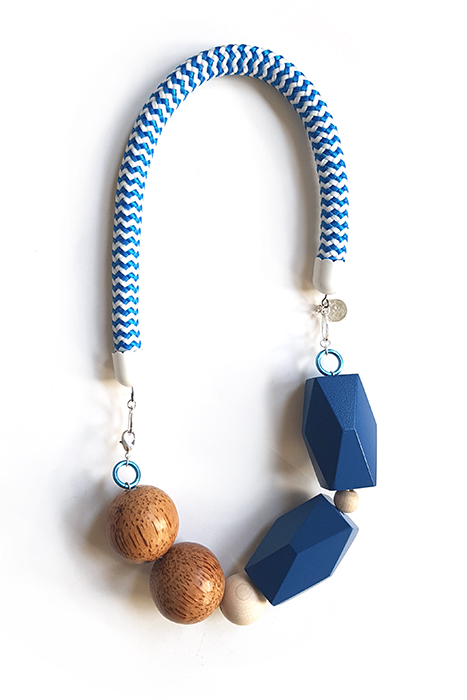 blue rope necklace by pop-a-porter