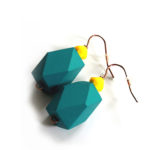 colorblock earrings petrol