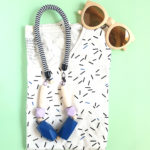 bold statement lavender and blue rope necklace by pop-a-porter