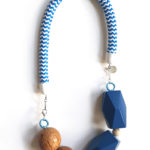 timeless statement blue rope necklace by Pop-a-porter