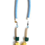 bold statement blue rope necklace