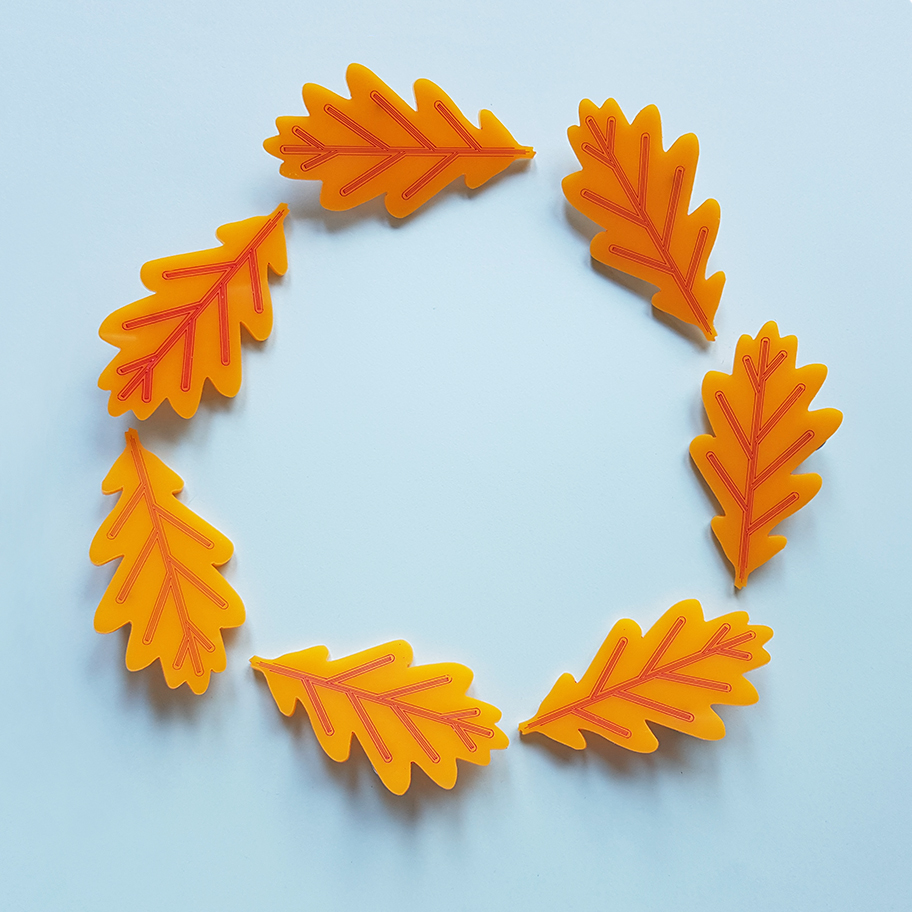 pop leaves brooches by pop-a-porter // fall jewelry