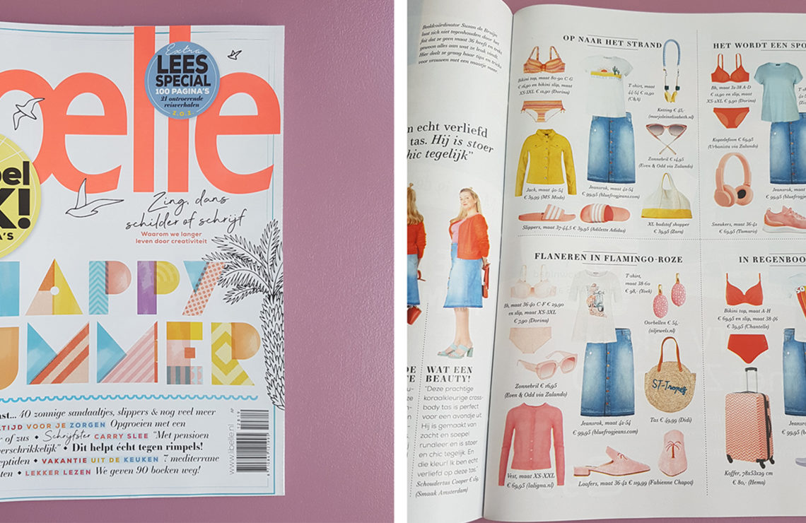 Pop-a-porter's rope necklace featured in the Libelle magazine summer edition nr28/29.