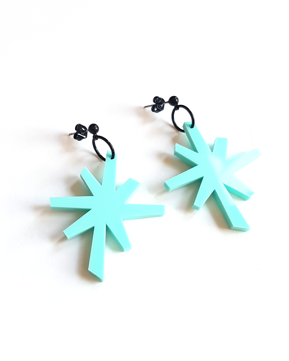 trendy pastel vintage star pendant earrings by Pop-a-porter