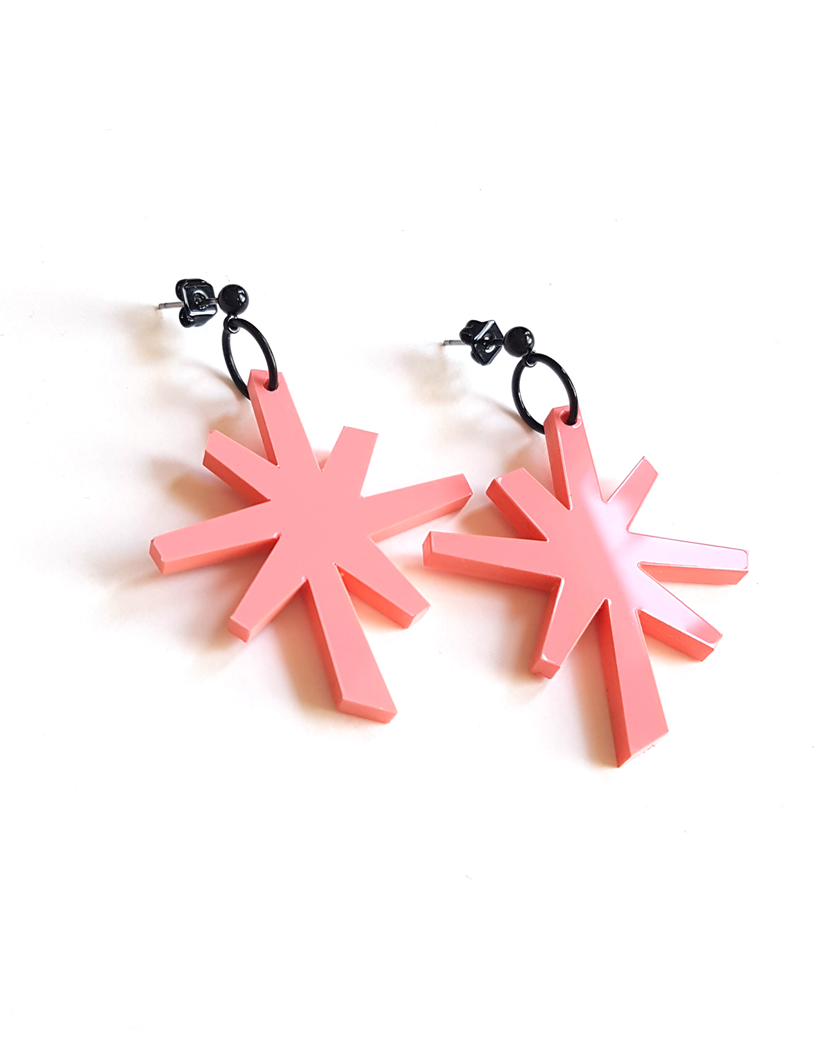 trendy pastel vintage star pendant earrings by Pop-a-porter
