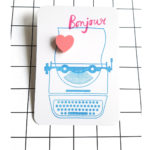 Plexiglass pink heart brooch by Pop-a-porter