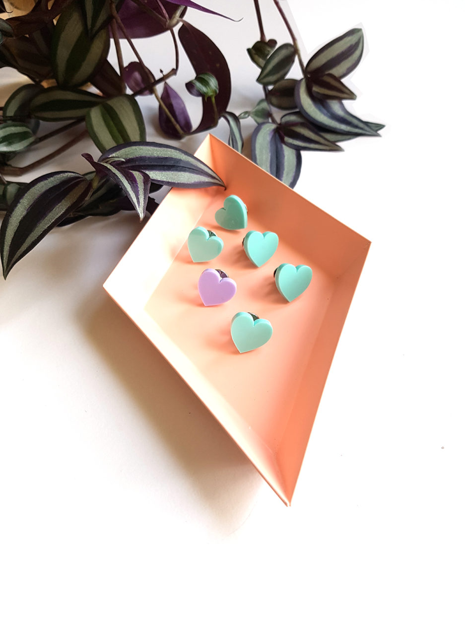 pop plexiglass heart brooches collection for the pastel lovers