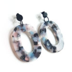 tortoiseshell inspired resin pendant earring by Pop-a-porter