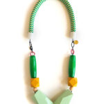 bold & graphic wooden beads rope statement necklace by Pop-a-porter