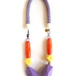 bold & graphic wooden beads rope statement necklace by Pop-a-porter