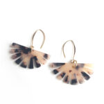 sunshine tortoiseshell beige pendant earrings by pop-a-porter