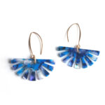 sunshine tortoiseshell blue pendant earrings by pop-a-porter