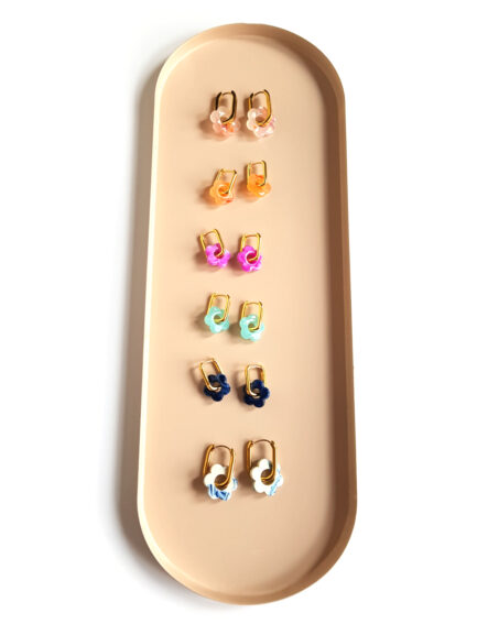 colorful golden creoles flower collection by Pop-a-porter