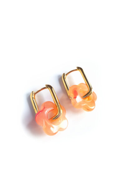 golden creoles flower marble salmon by Pop-a-porter