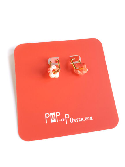 golden creoles flower marble salmon by Pop-a-porter