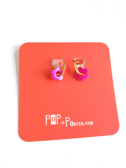 golden creoles flower marble magenta by Pop-a-porter