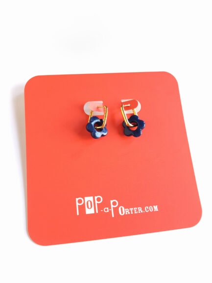 night blue golden creoles flower by Pop-a-porter